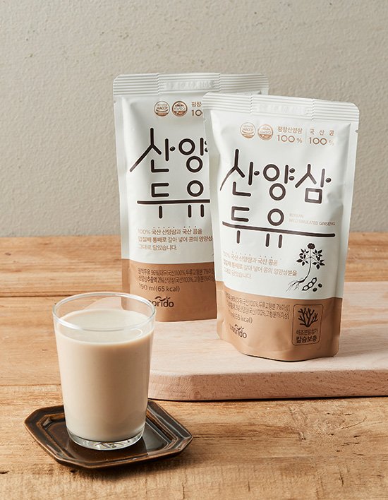 [Wooridu] Wild Ginseng Soy Milk (190ml x 15 packs) Expiration Date: January 27, 2027