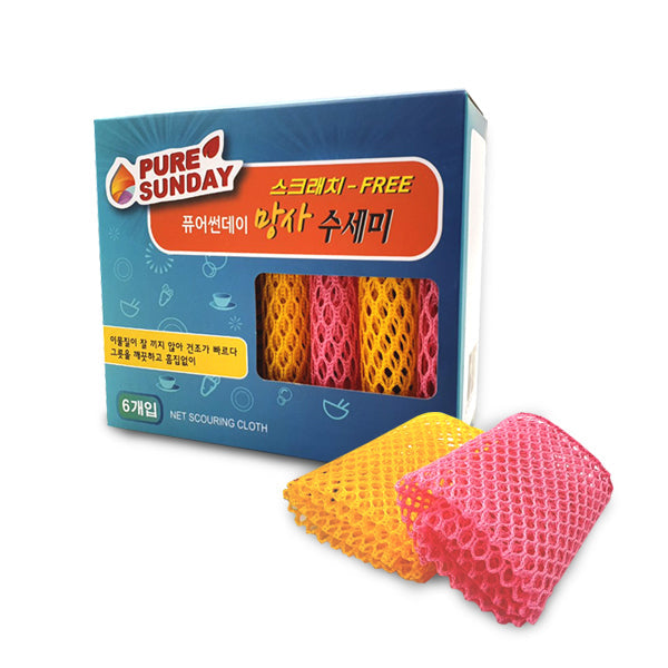 Pure Sunday Diamond Mesh Scouring Pad 6-Pack