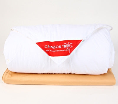 Crimson Tree 'Handmade Silk Duvet Insert + Cover' (Winter Use)