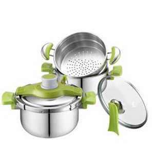 [Free Separate Shipping] Pungnyeon Triple-Walled Vertu Pressure Cooker Steamer Multi-Lid 5-Piece Set