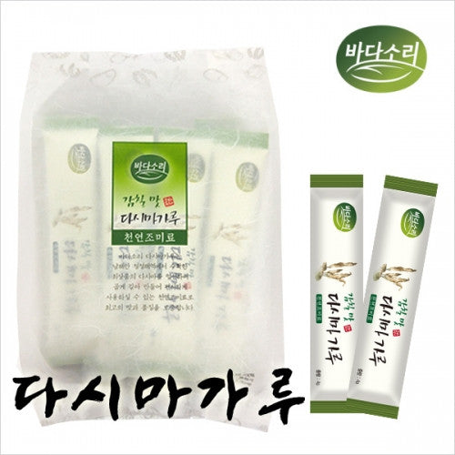 [Badasori] 100% Korean Natural Seasoning Stick Type (Kelp, Anchovy, Shrimp, Mussel Powder) 80g / 20 Packs