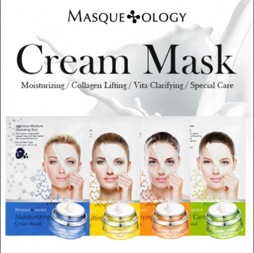 [Mescalage] 4 Types of Cream Mask Packs (1 Box/10 Sheets)