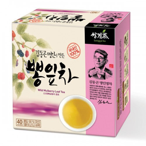 40 Tea Bags of Mulberry Leaf Tea Made by Master Kim Dong-gon of Ssanggye Myeongcha (100% Domestic)