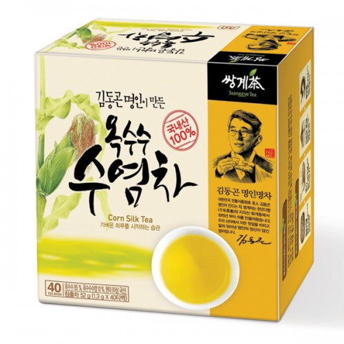Corn Silk Tea made by Master Kim Dong-gon of Ssanggye Myeongcha, 40 Tea Bags (100% Domestic)
