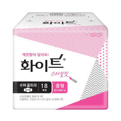 White Style Fit Super Ultra Medium (18 pads)