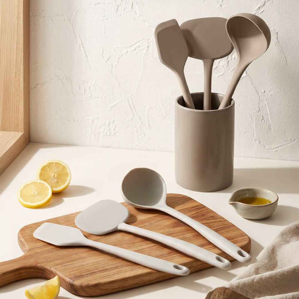 Everyday Convenient Quick and Easy Silicone Cooking Tool 3-Piece Set (Select Color)