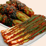 [Free Separate Shipping] Jeollanam-do Saebyeok Farm Kimchi - Green Onion Kimchi 2kg + Mustard Leaf Kimchi 2kg