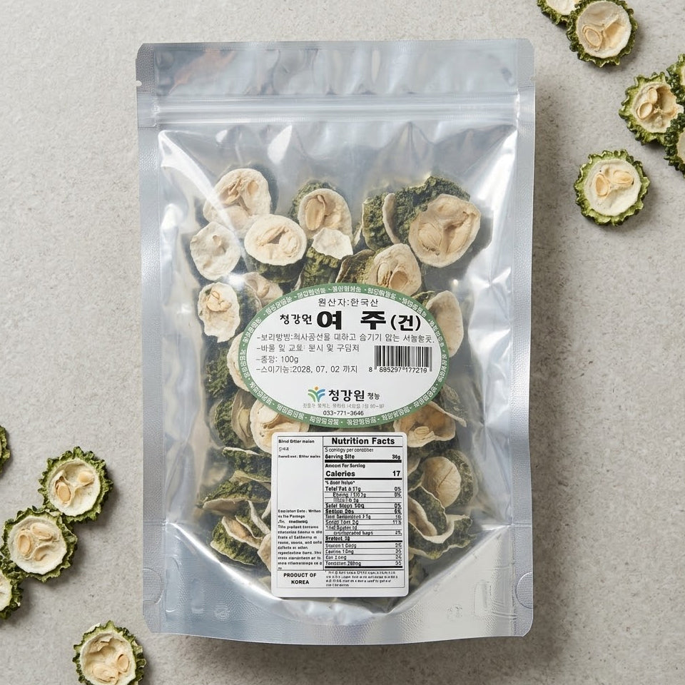 Cheonggangwon - Dried Bitter Melon 100g Expiration Date: July 2, 2028