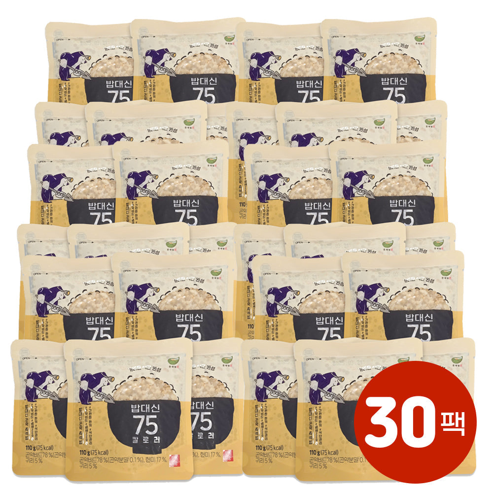 [Free Separate Shipping] Kaeda - 75 Calorie Oat Brown Rice Konjac Rice as a Rice Replacement 110g x 30 Packs