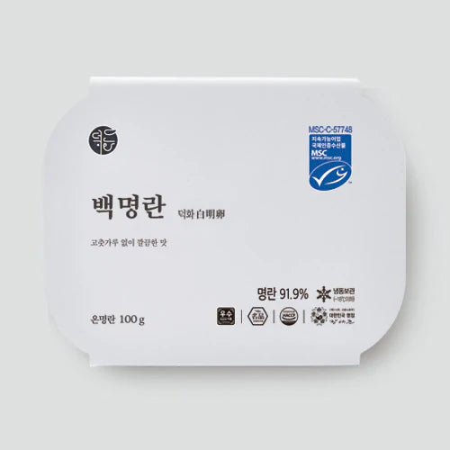 [Kkotma Fresh] Deokhwa Myeongran White Myeongran (100g x 1 pack)