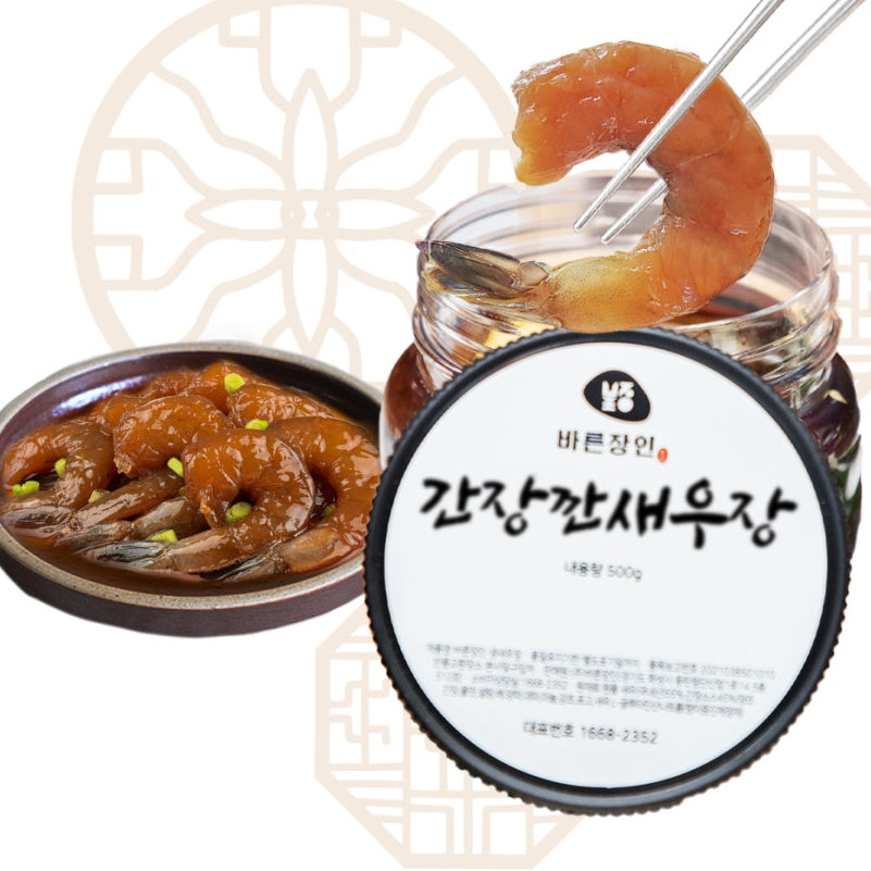 [Kkotma Fresh] Bareun Artisan - Handmade Soy Sauce Peeled Shrimp 500g
