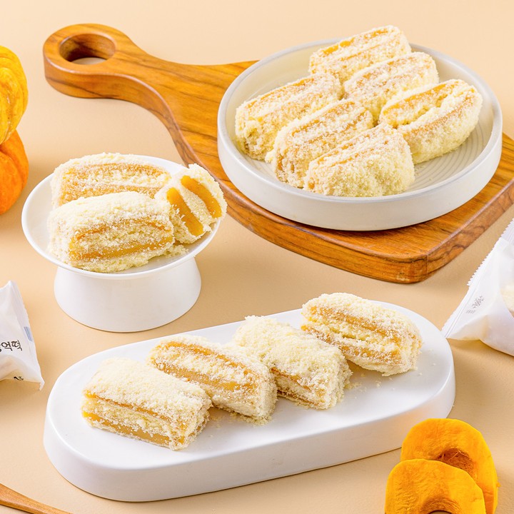 [Free Separate Shipping][Kkotma Fresh] Chang-eok Rice Cake Pumpkin Injeolmi + Mung Bean Sesame Glutinous Rice Cake (1kg_Total 2 Packs)