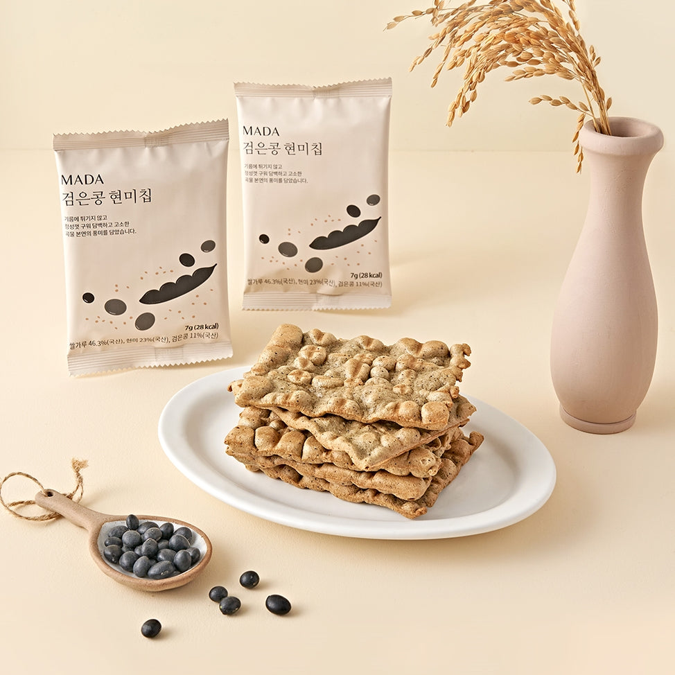 [HOT DEAL] Korean Black Bean Brown Rice Chips 7g X 8pcs X 5box <br/>EXP.DATE:06/20/2024
