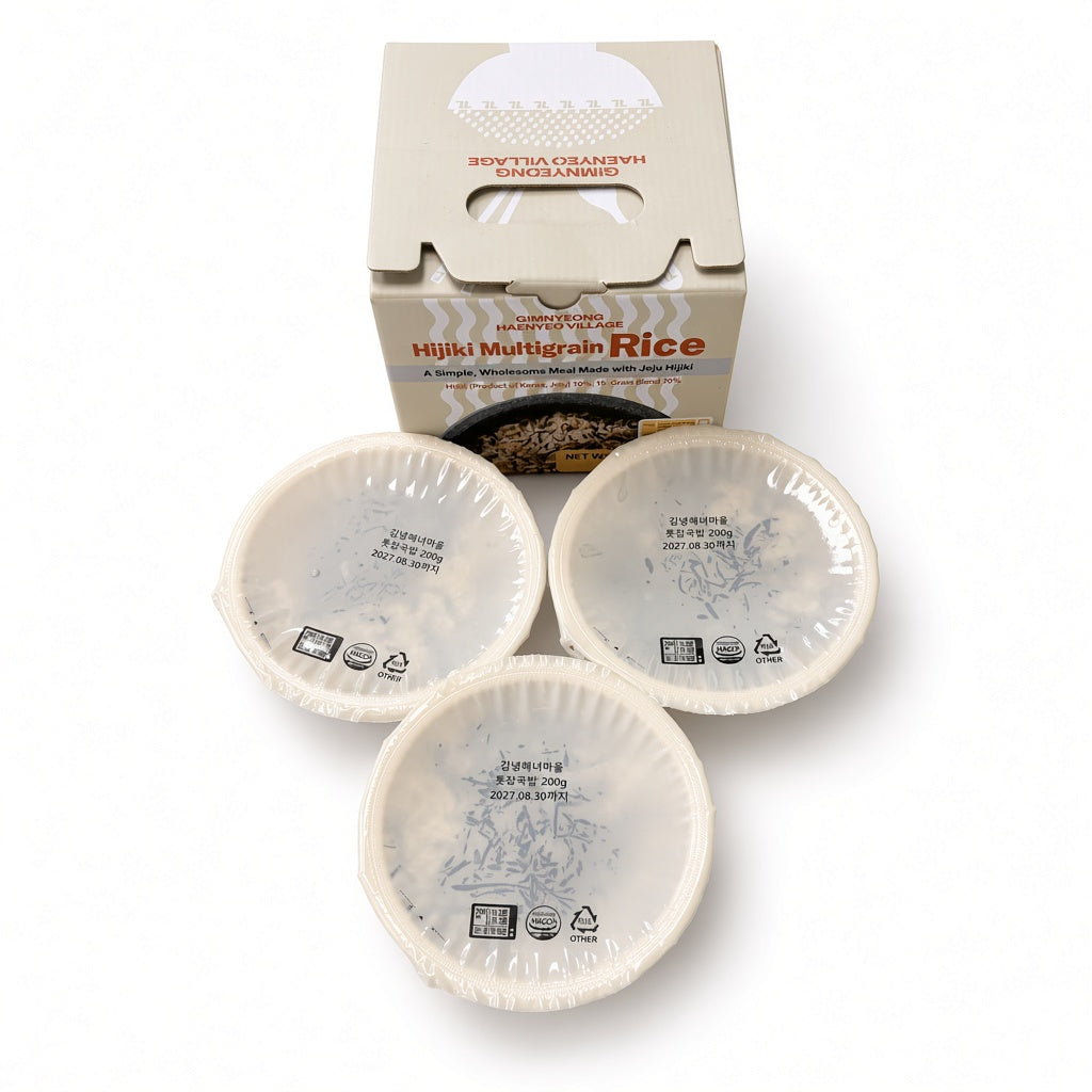 Jeju Gimnyeong Haenyeo Village Instant Nutritious Rice - Hijiki Mixed Grain Rice 200g * 3 Packs Expiration Date: August 30, 2027