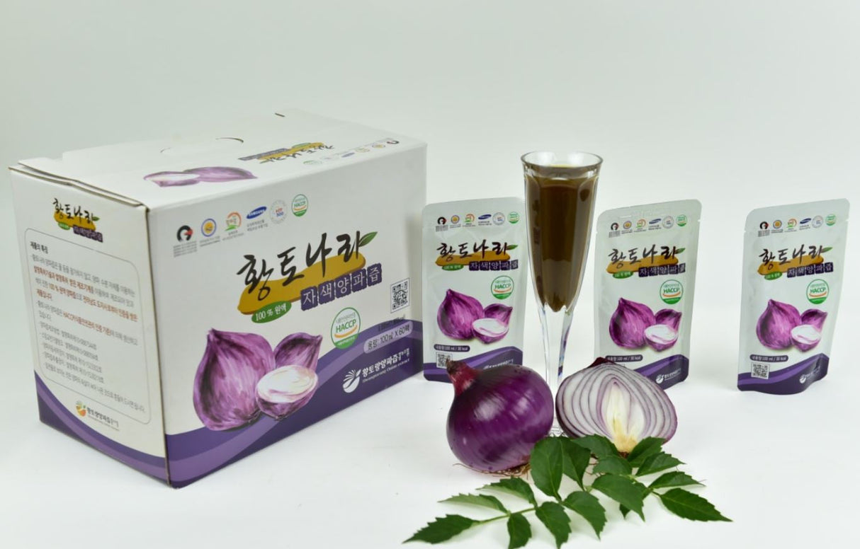 60 packs of 100% purple onion juice made by grinding without water