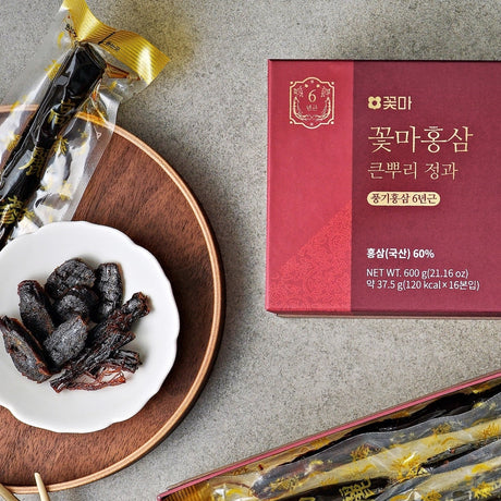 Flower Red Ginseng Large Root Candied Fruit (37.5g * 16 pieces)