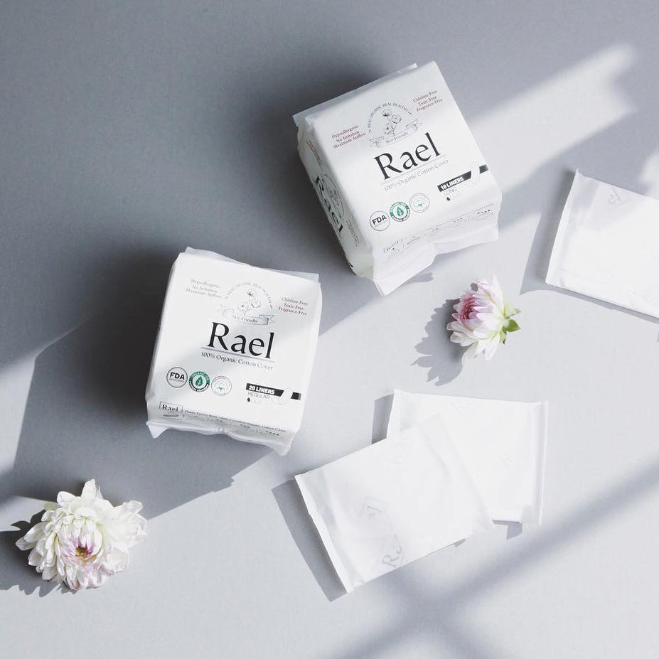 Rael Organic Cotton Sanitary Pads Medium 14p * 2 Packs