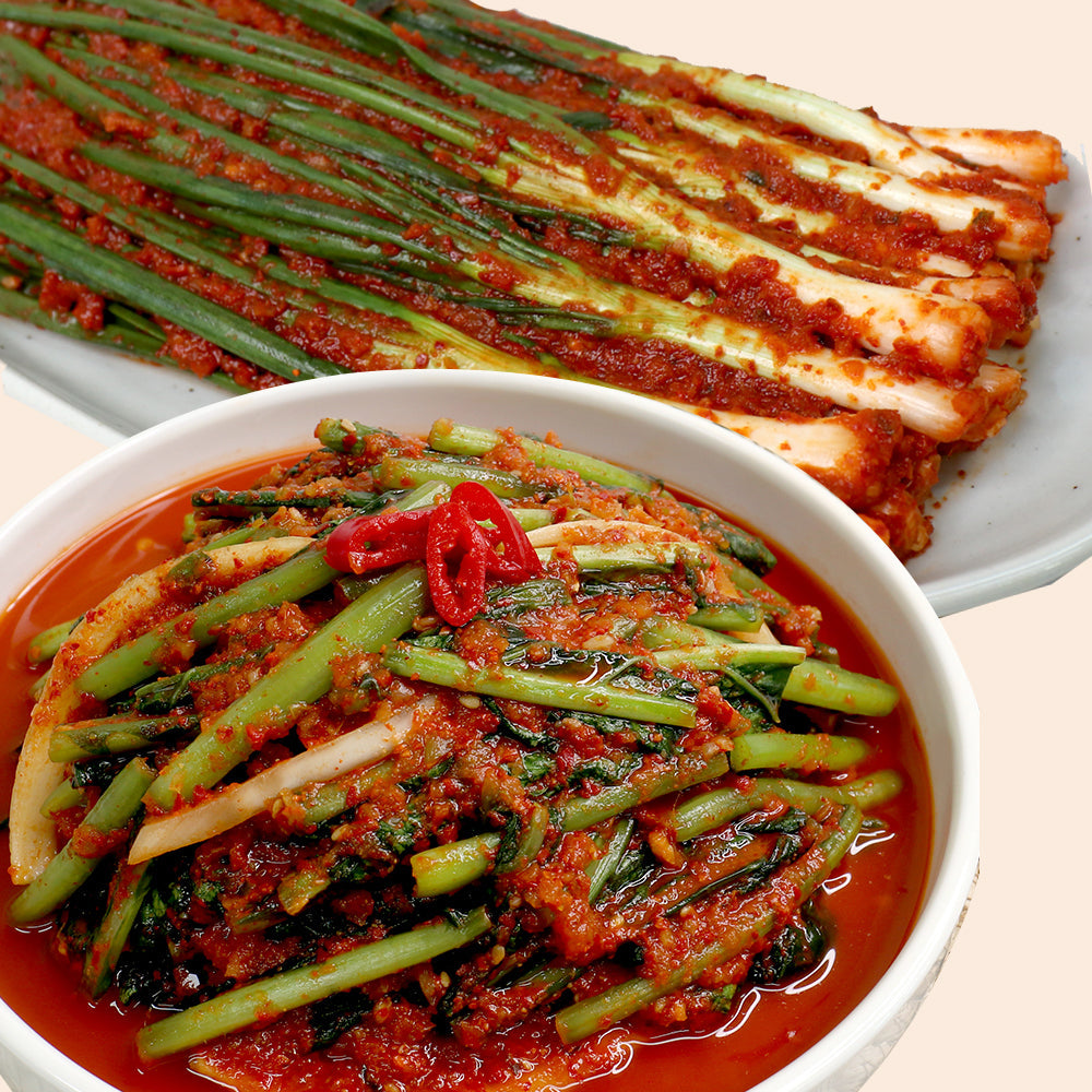 [Free Separate Shipping] Jeollanam-do Saebyeok Farm Kimchi - Yeolmu Kimchi 2kg + Green Onion Kimchi 2kg