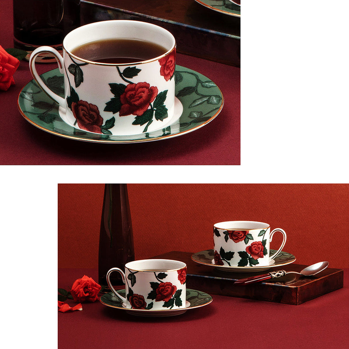 [Hankook Ceramic] Velvet Rose Coffee Set 2(4)p