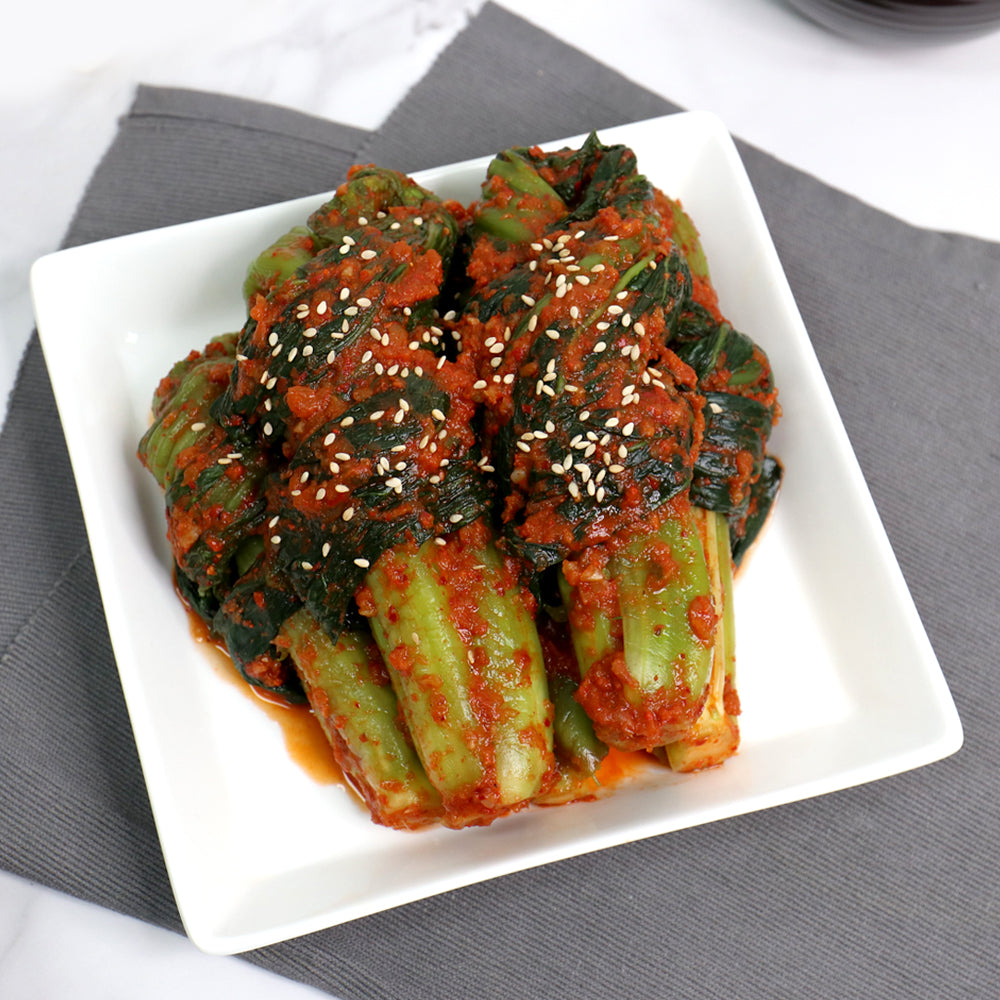 [Free Separate Shipping] Jeollanam-do Saebyeok Farm Kimchi - Green Onion Kimchi 2kg + Mustard Leaf Kimchi 2kg