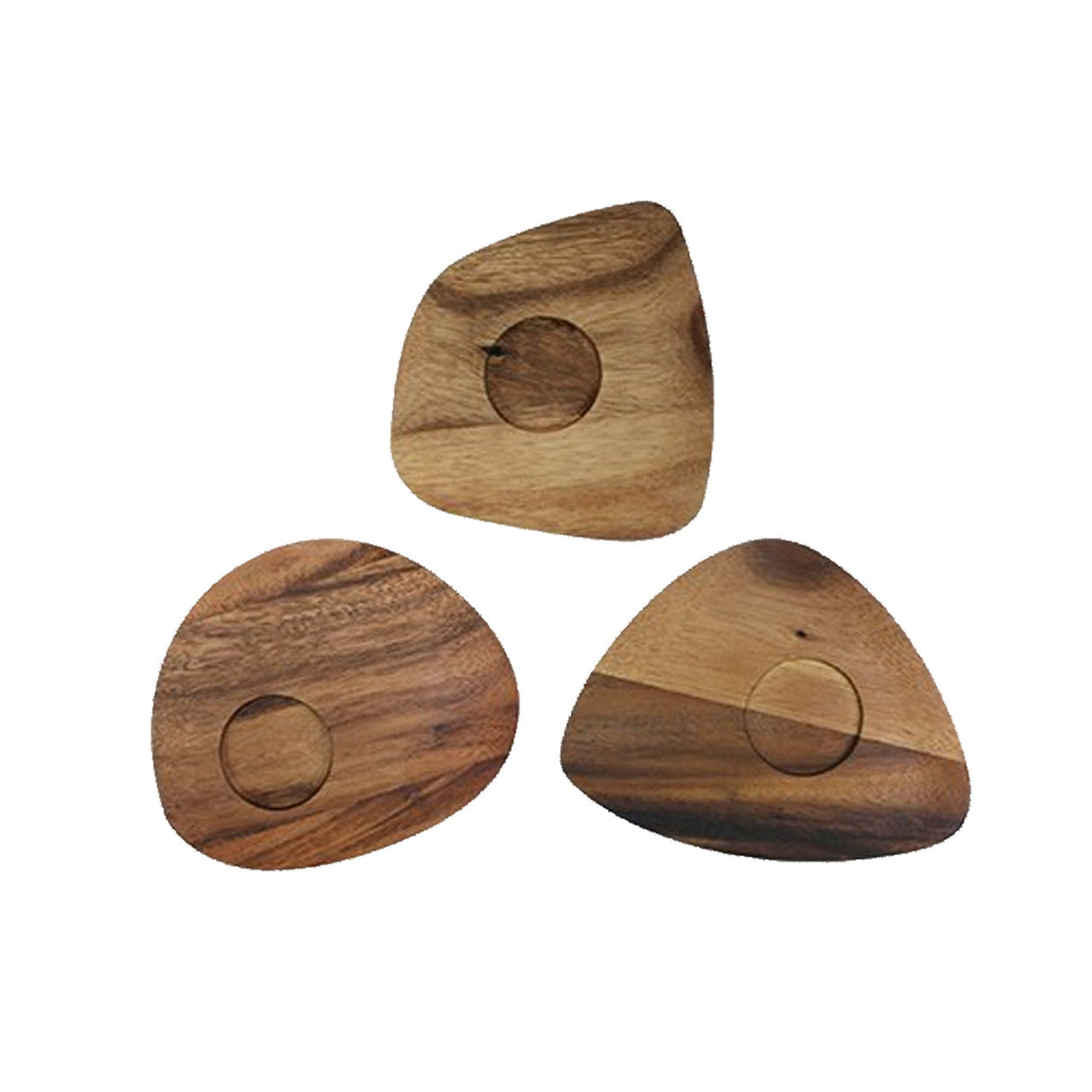 [Hankook Ceramic] Twig New York Acacia Wood Saucer & White Teacup