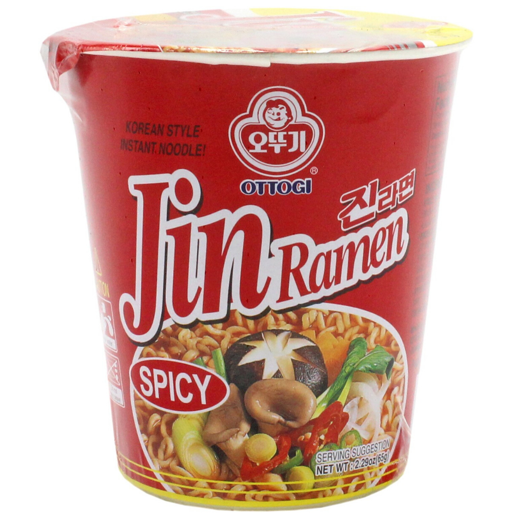 Ottogi Jin Cup Ramen Spicy Flavor 65g * 6 Packs - Limited to 1 per order