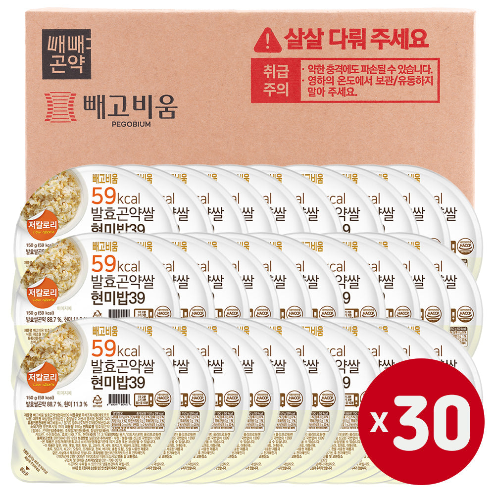 [Free Separate Shipping] Konjac.com - Ppaegobium 59kcal Fermented Konjac Rice Brown Rice 1 Box (30 Packs)