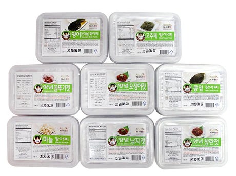[무료별도배송] 창녕 도리원 장아찌&젓갈 170g * 8종세트 (꼴뚜기젓+창란젓+낙지젓+오징어젓+명이+고추채+콩잎+마늘장아찌)