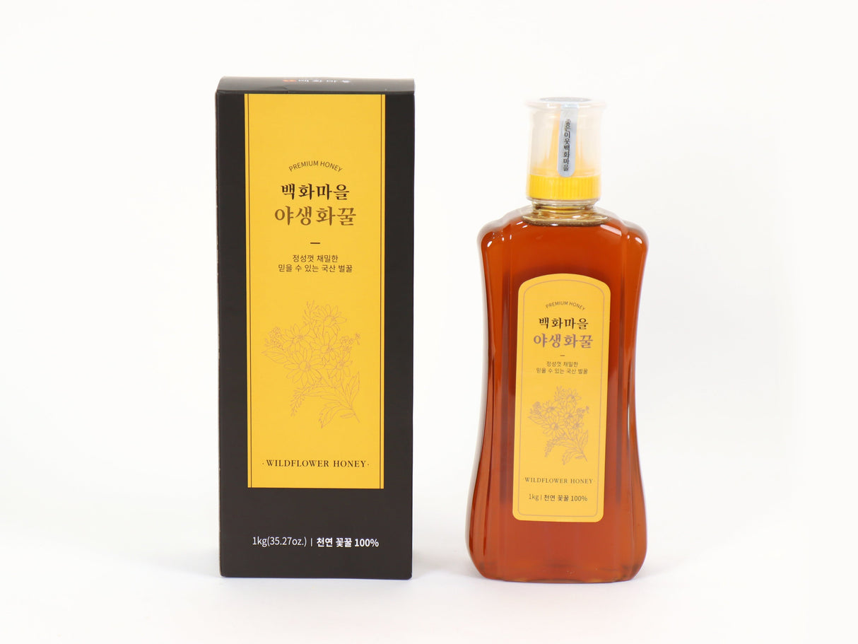 [1+1 Baekhwa Village Wildflower Honey 1kg Buy 1 Get 1 Free
