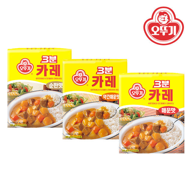Ottogi - 3-Minute Curry 200g (Mild/Slightly Spicy/Spicy)