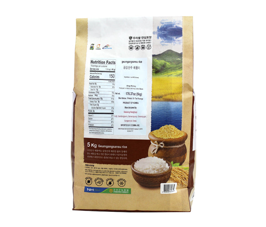 Geumgangsansu Haepungmi 5kg (Limited to 2 bags per order) <br> (Refrigerate) (Milling Date: 11/18/2019)