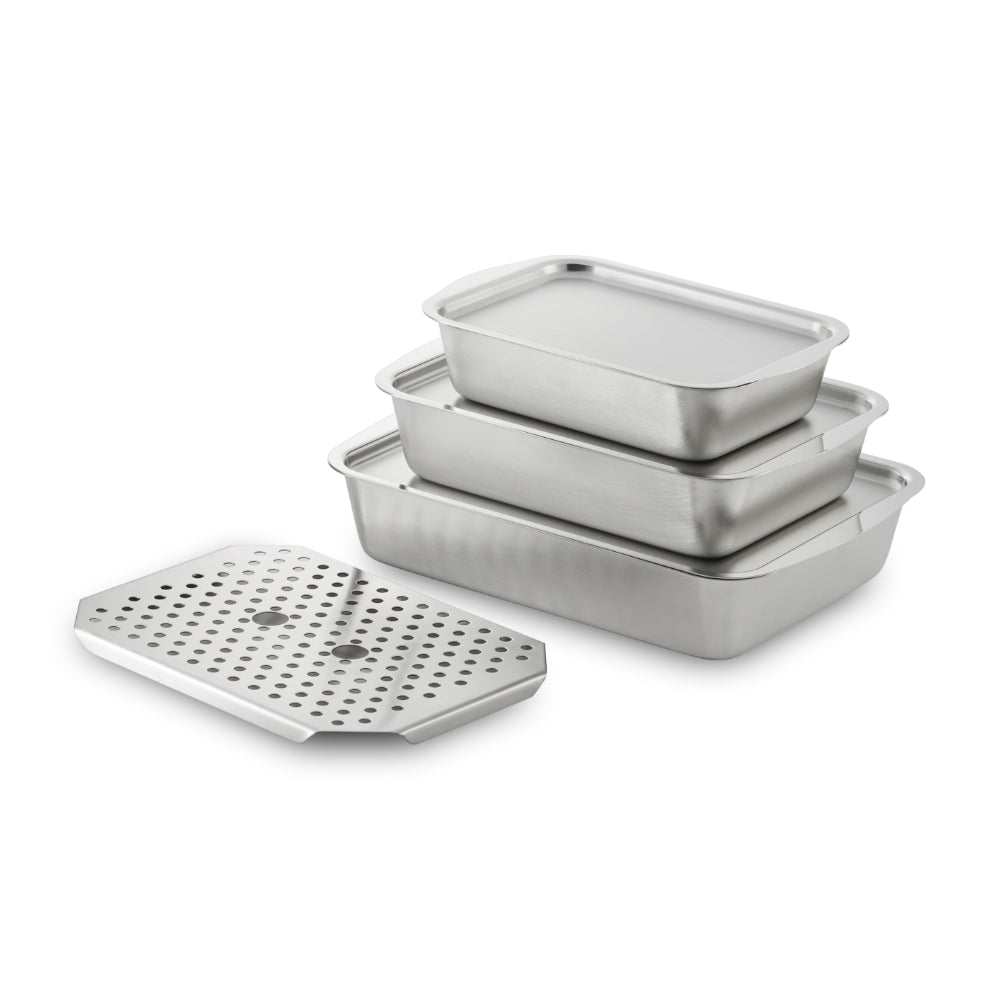 [CookEver] Sinbad 4-Piece Set (Small + Medium + Large + Perforated Shelf)