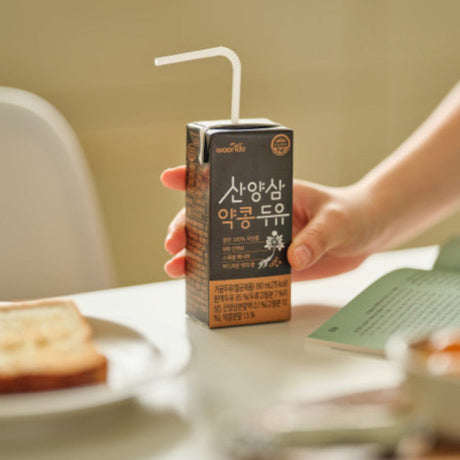 [Wooridu] Wild Ginseng Medicinal Bean Soy Milk (190ml x 16 packs) Expiration Date: November 4, 2027
