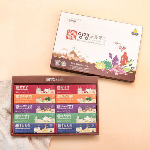 Gangwondo Sweet Jelly (Yanggaeng) Gift Set 40g (10 Bars per Box)