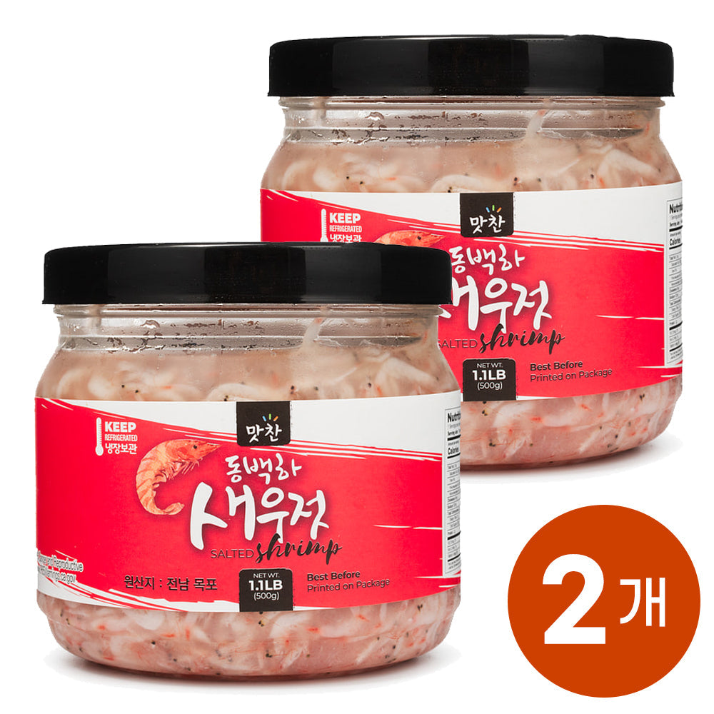 [Free Separate Shipping][Kkotma Fresh] Golden Hill Dongbaekha Salted Shrimp 500g x 2