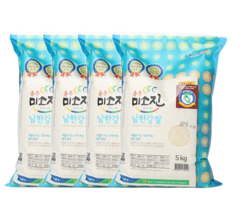 [Free Separate Shipping] A Smile in a Bowl of Rice Chungju Namhangang Misojin Rice 5kg - 4 Bags