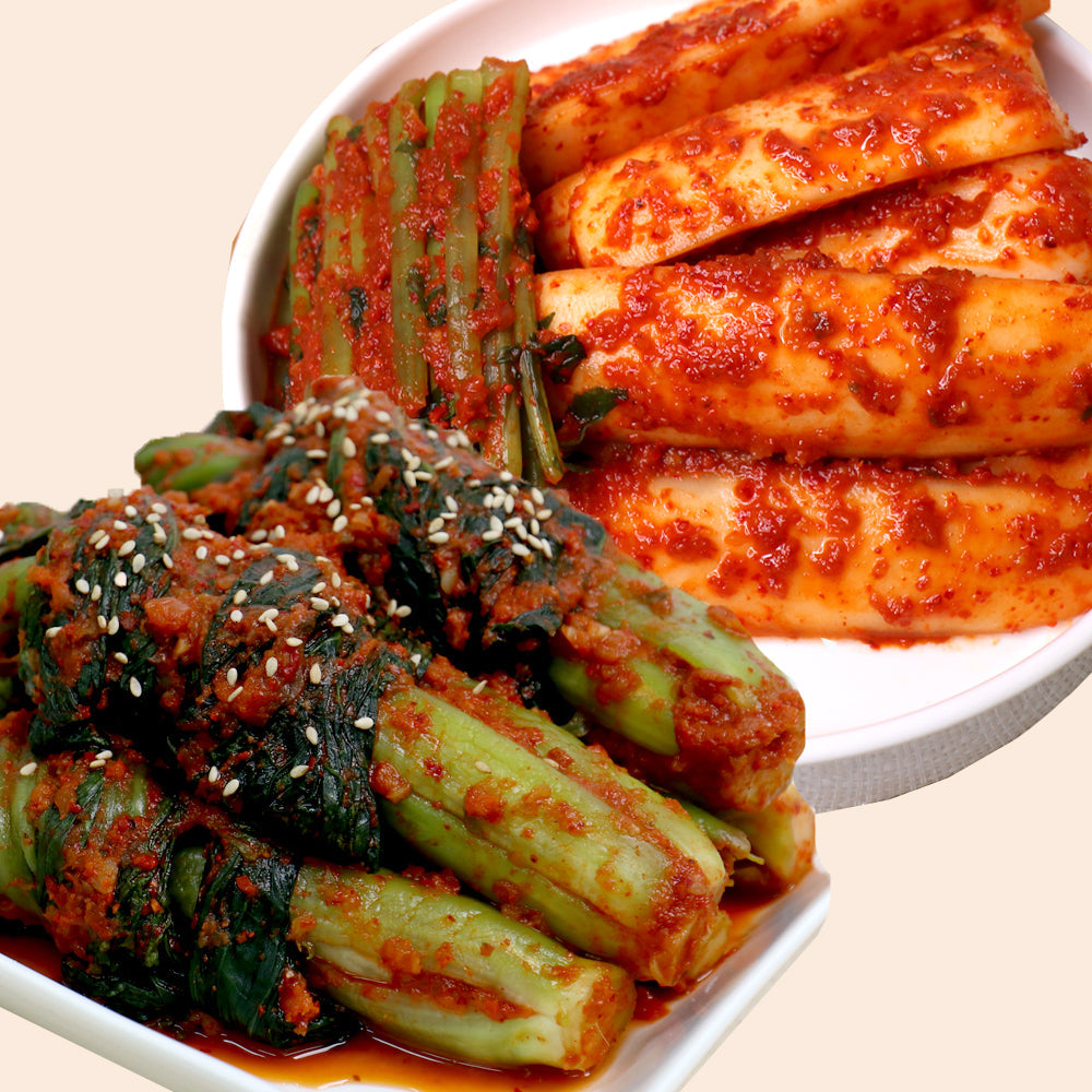 [Free Separate Shipping] Jeollanam-do Saebyeok Farm Kimchi - Chonggak Kimchi 3kg + Gat Kimchi 2kg