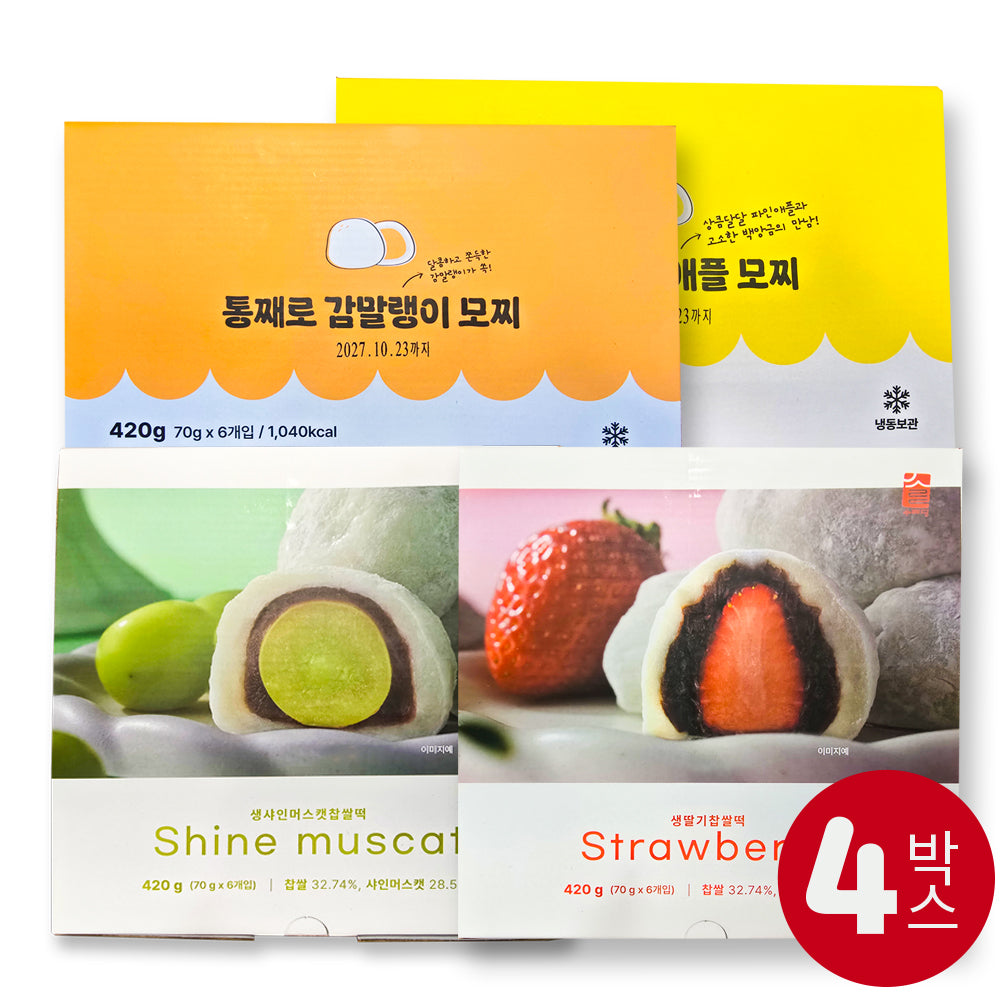 [Free Separate Shipping] Suradang - Whole Fruit Glutinous Rice Cake Set (Total 4 Boxes)