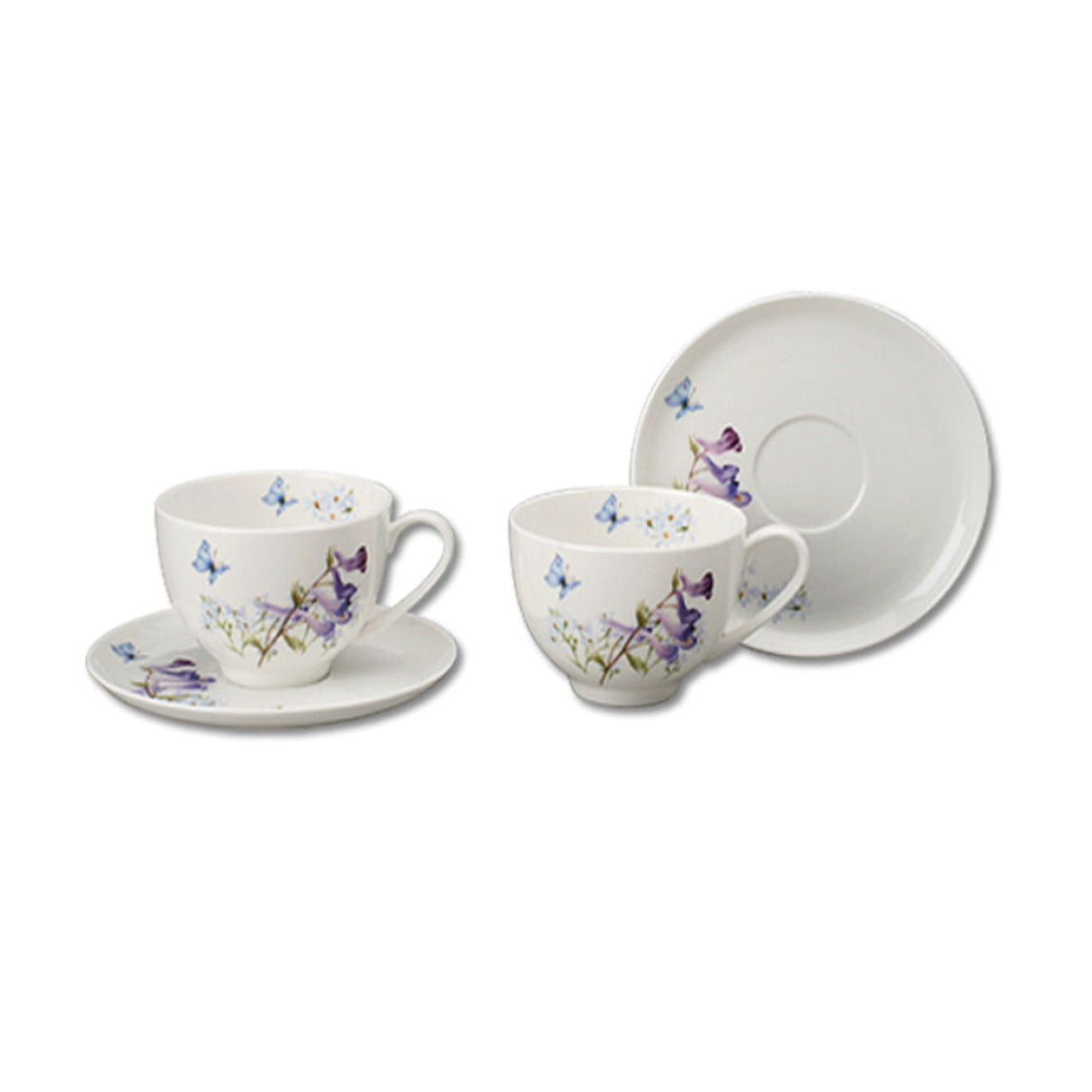 [Hankook Ceramic] Field Flower (Bamboo Leaf Corydalis) Desina Coffee 4P