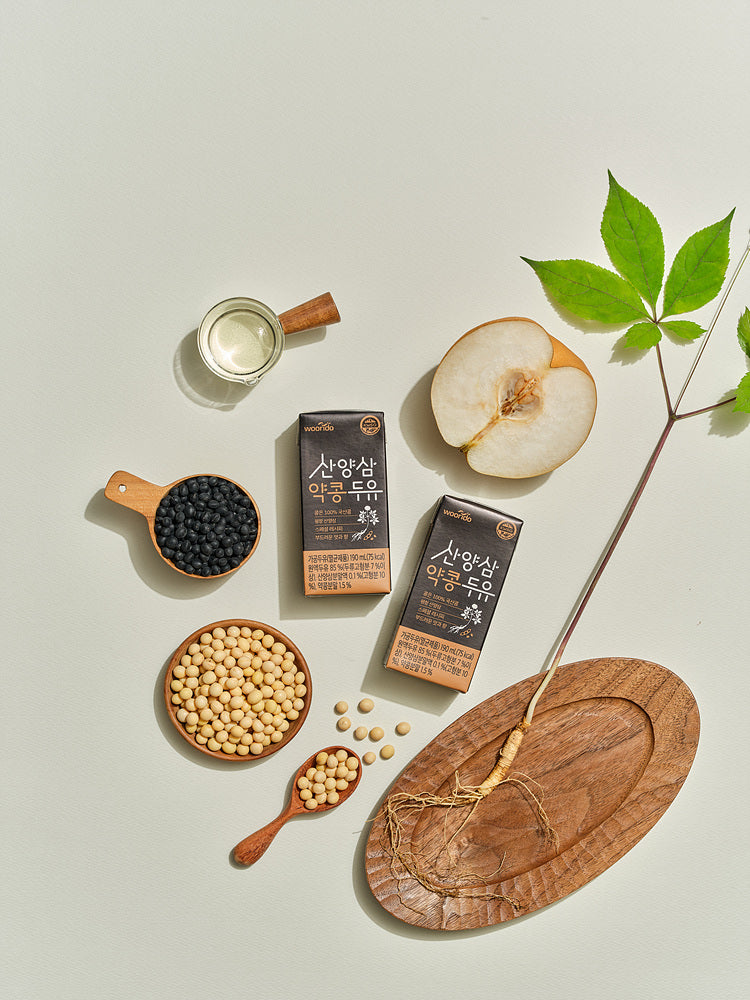 [Wooridu] Wild Ginseng Medicinal Bean Soy Milk (190ml x 16 packs) Expiration Date: November 4, 2027