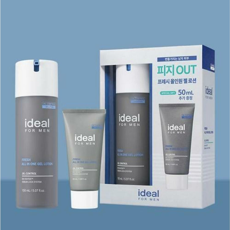 IDAEL FOR MEN Fresh All In One Gel Lotion 150ml Special Set  (Free Travel Size 50ml Included)