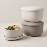 Everyday Convenient Stackable Silicone Airtight Container 3-Piece Set (Select Color)