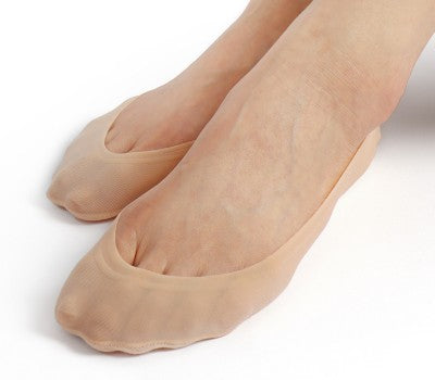 Convenient Daily Socks Silicone Women's Footies (5 Pairs)