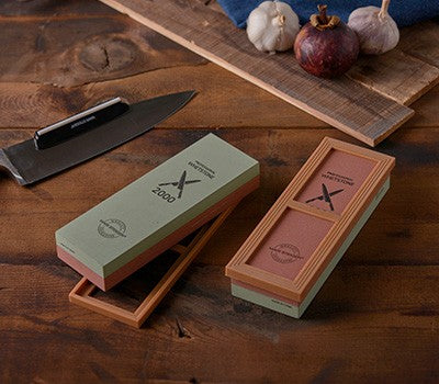 Professional Double-Sided Whetstone + Sharpening Guide Set