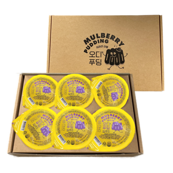 Jirisan Sancheong Mulberry Pudding (1 box, 75g x 12 pieces)