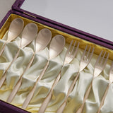 Brass Tray - Bangjja Yugi Teaspoon and Fork Set 10P