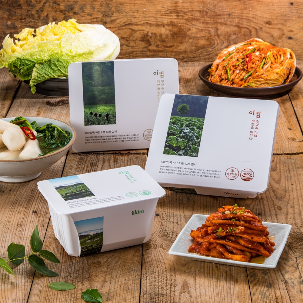 [PRE-ORDER] IIKIM Kimchi Set 5kg(Napa Cabbage Kimchi + Ponytail Radish (Chonggak) Kimchi + Leaf Mustard (Gat) Kimchi + Green Onion (Pa) Kimchi