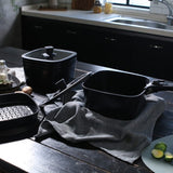[Free Separate Shipping]</br>Boogle - 6-Piece Square Pot Set (Choose 1: Beige or Black)