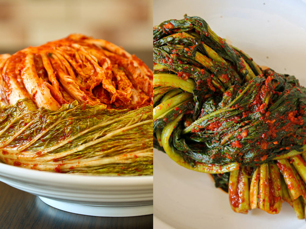 [Free Separate Shipping] Pyeongchang Kkotsuni Highland Whole Cabbage Kimchi 2.5kg + Mustard Leaf Kimchi 2.5kg