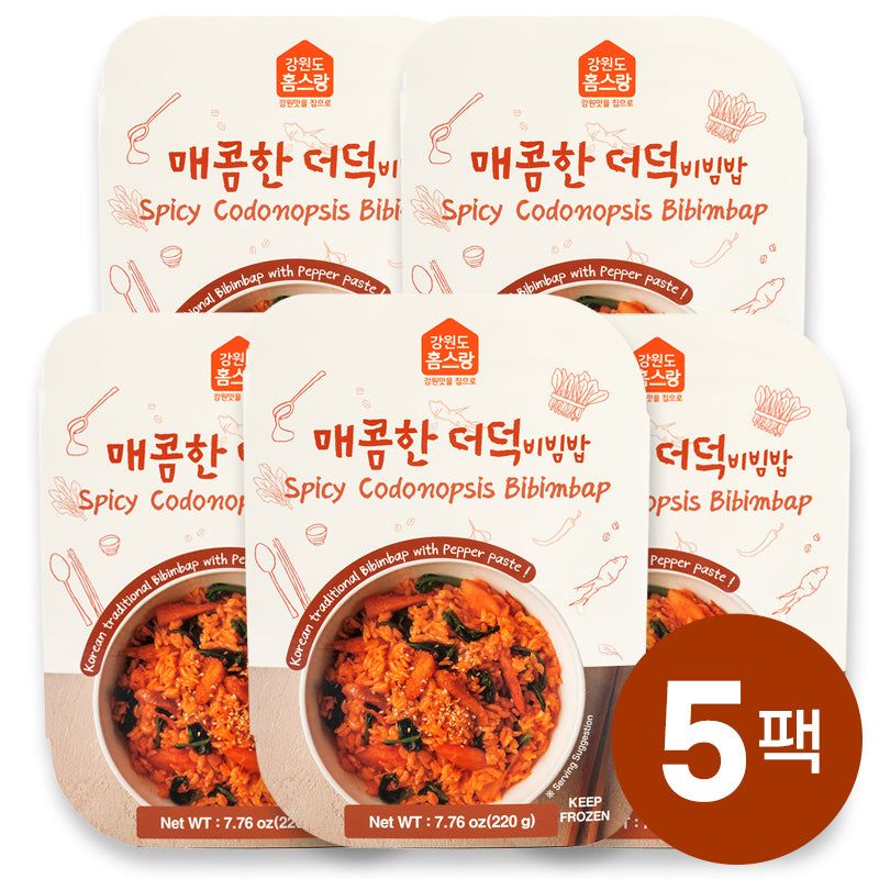 [Free Separate Shipping][Kkotma Fresh] Homesrang Spicy Deodeok Bibimbap 220g x 5 packs